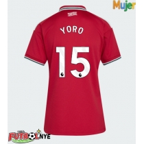 Camiseta Manchester United Leny Yoro #15 Primera Equipación para mujer 2026-27 manga corta